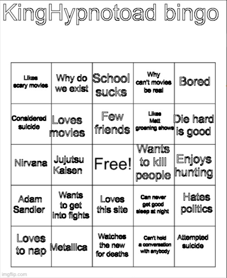 King Hypnotoad bingo Blank Meme Template