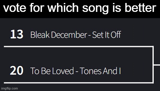 vote for which song is better | made w/ Imgflip meme maker