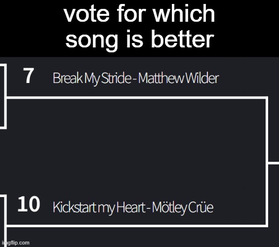 vote for which song is better | made w/ Imgflip meme maker