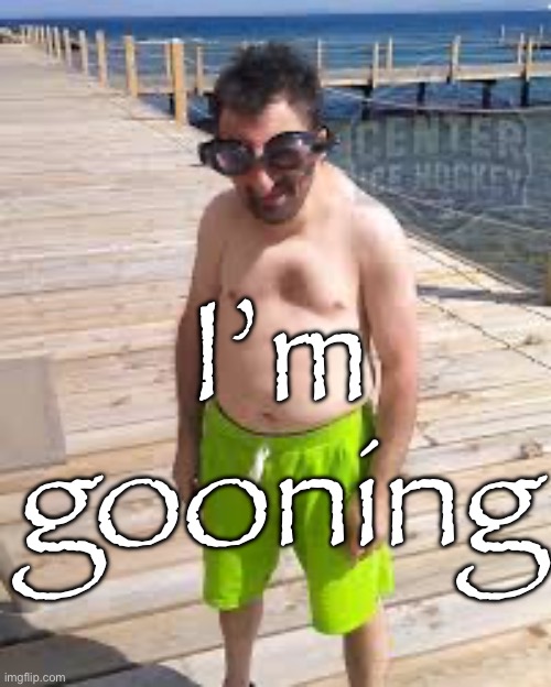 ah | I’m gooning | image tagged in brad marchand enjoying the offseason | made w/ Imgflip meme maker