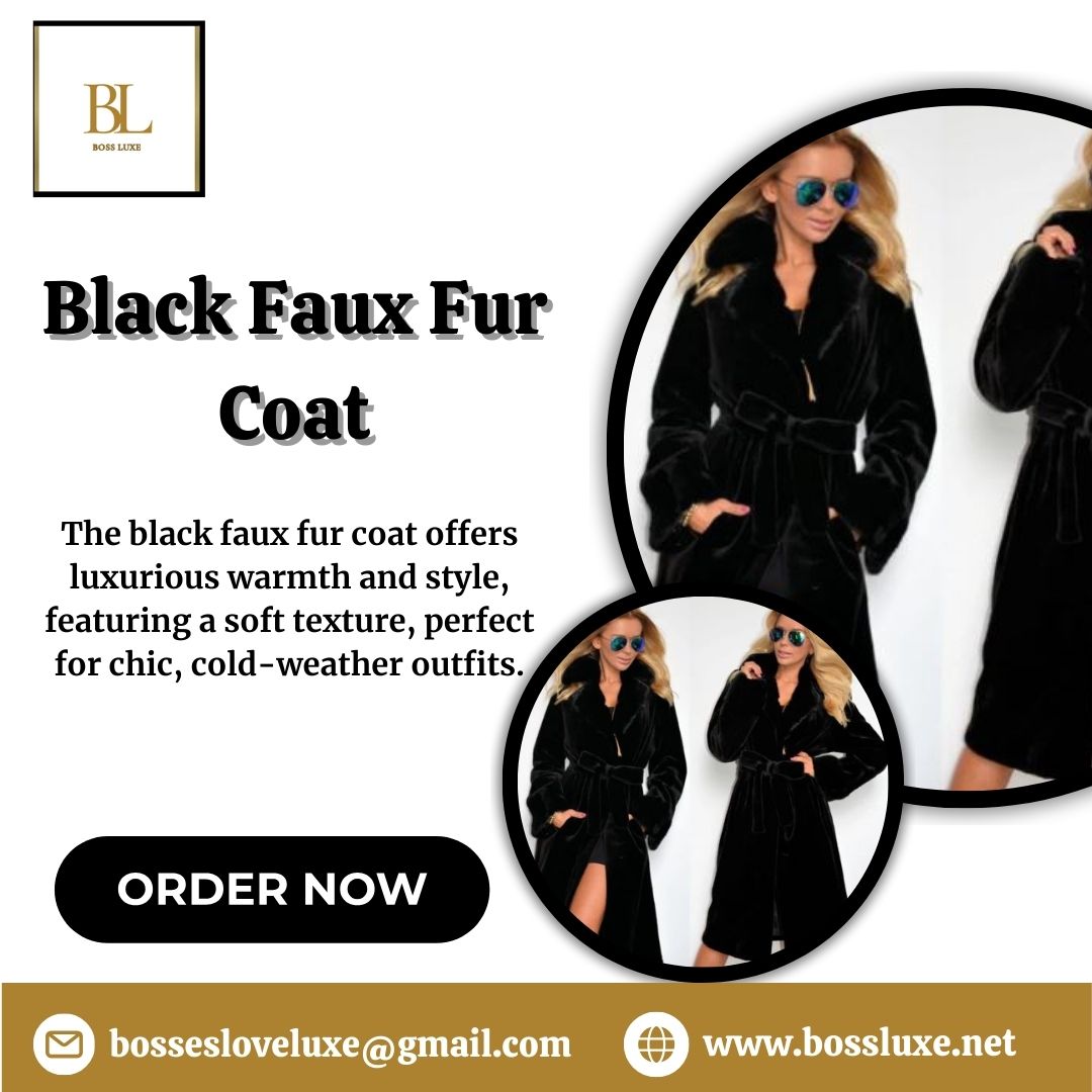 Black Faux Fur Coat Blank Meme Template