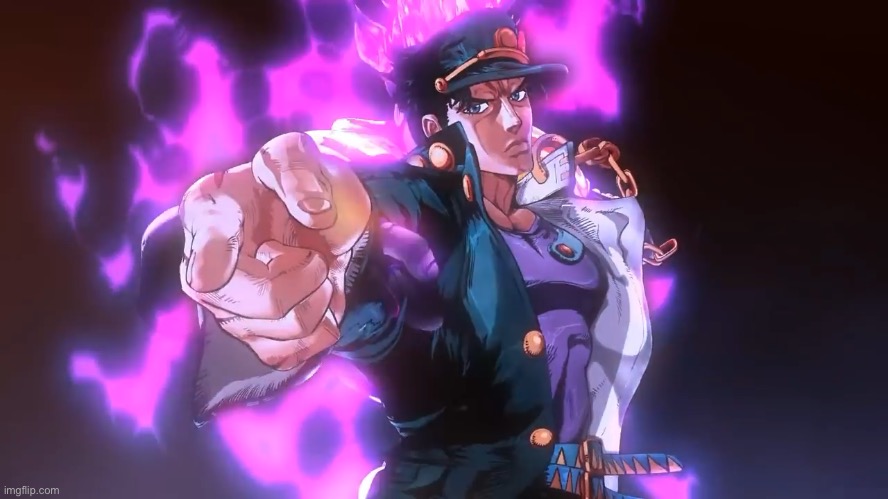 Jotaro pointing | image tagged in jotaro pointing | made w/ Imgflip meme maker