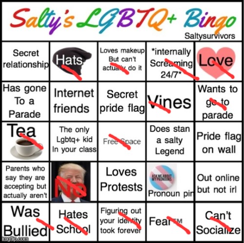 The Pride Bingo | image tagged in the pride bingo | made w/ Imgflip meme maker