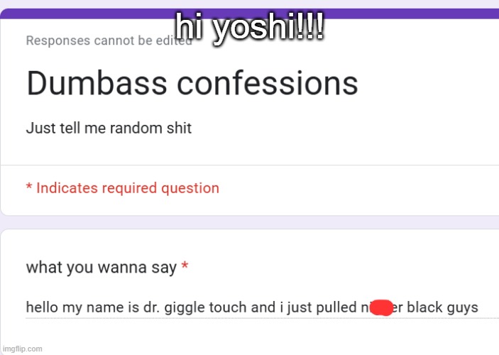 hi yoshi!!! | made w/ Imgflip meme maker