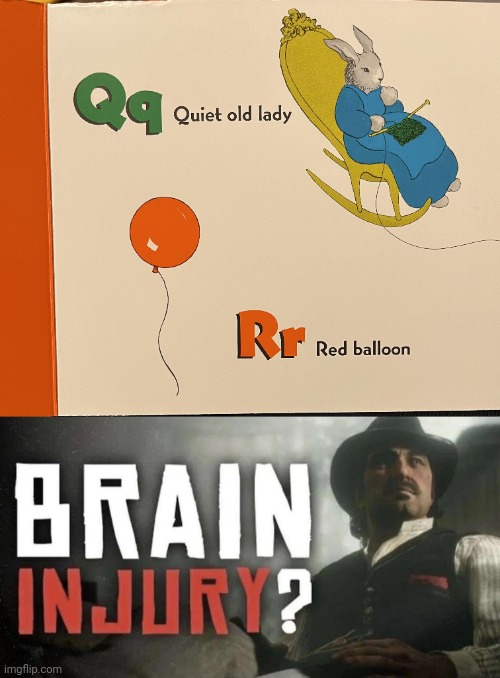 Orange balloon | image tagged in brain injury,balloon,you had one job,balloons,alphabet,memes | made w/ Imgflip meme maker