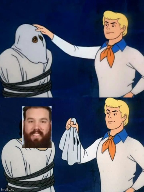 auldfound | image tagged in scooby doo mask reveal | made w/ Imgflip meme maker