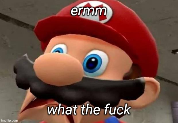 ermm what the fuck | image tagged in mario wtf | made w/ Imgflip meme maker