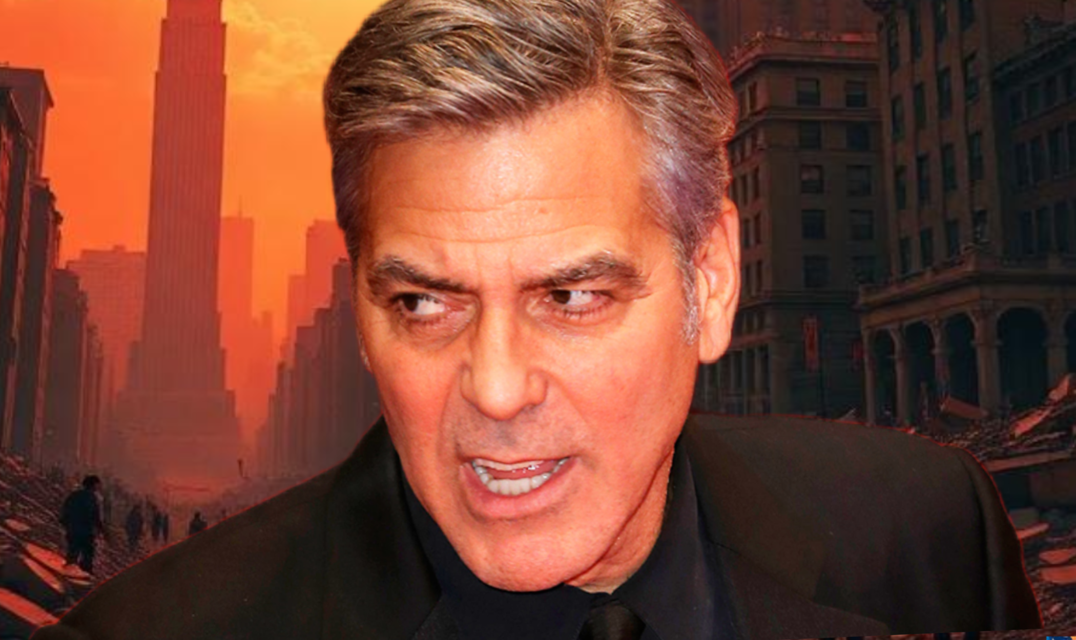 Evil George Clooney Blank Meme Template