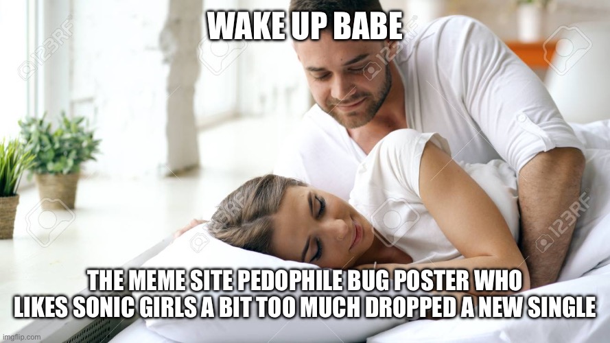 Wake Up Babe | WAKE UP BABE THE MEME SITE PEDOPHILE BUG POSTER WHO LIKES SONIC GIRLS A BIT TOO MUCH DROPPED A NEW SINGLE | image tagged in wake up babe | made w/ Imgflip meme maker