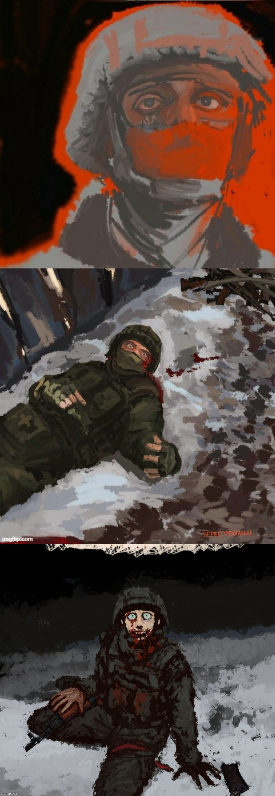 image tagged in sad soldier painting | made w/ Imgflip meme maker