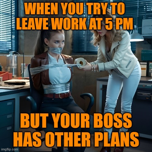 boss | WHEN YOU TRY TO LEAVE WORK AT 5 PM; BUT YOUR BOSS HAS OTHER PLANS | image tagged in memes | made w/ Imgflip meme maker