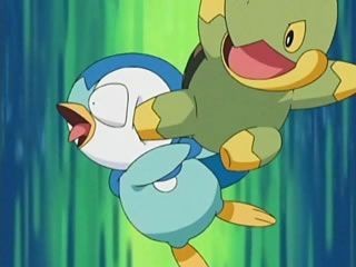 Turtwig kick Piplup Blank Meme Template