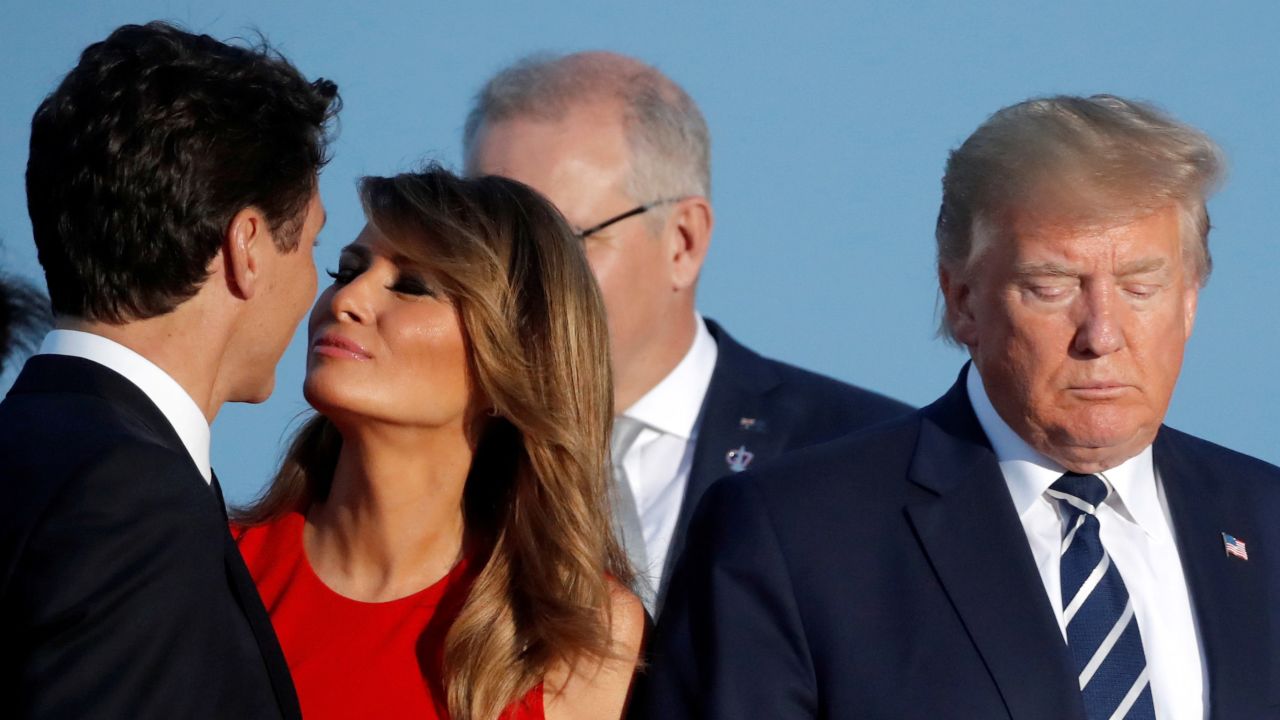 trudeau kissing melania Blank Meme Template