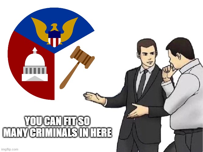 Am i wrong | YOU CAN FIT SO MANY CRIMINALS IN HERE | image tagged in memes,car salesman slaps hood | made w/ Imgflip meme maker