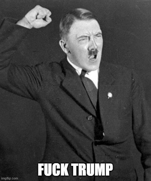 Angry Hitler | FUCK TRUMP | image tagged in angry hitler | made w/ Imgflip meme maker