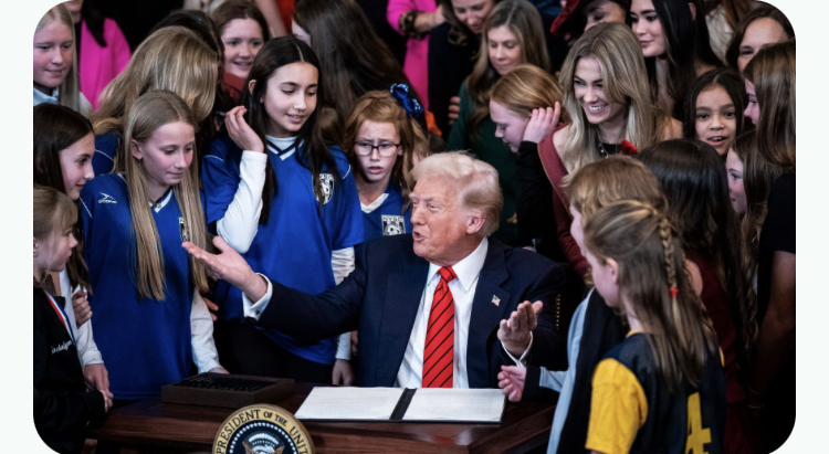 Trump r@pist with girls Blank Meme Template