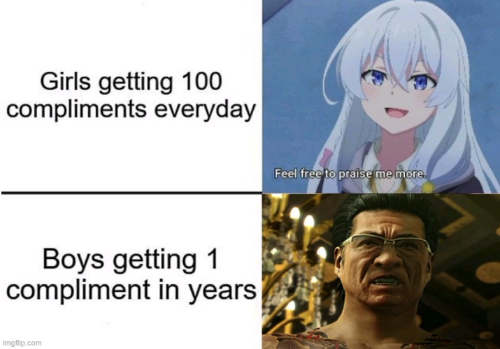 i have not gotten a compliment yet this year. | image tagged in anime | made w/ Imgflip meme maker