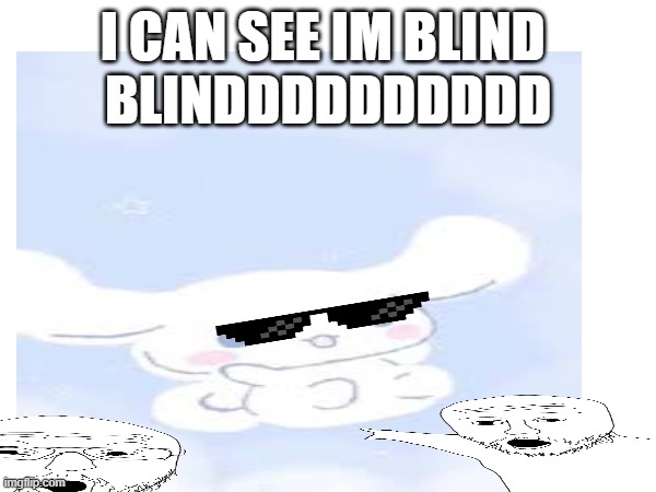 I can see im blind | I CAN SEE IM BLIND 
BLINDDDDDDDDDD | image tagged in funny memes | made w/ Imgflip meme maker