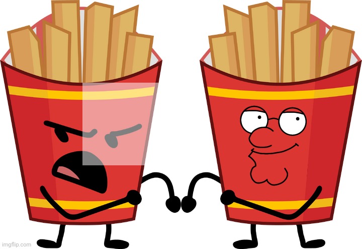 image tagged in bfdi fries,fries with peter griffin's face | made w/ Imgflip meme maker