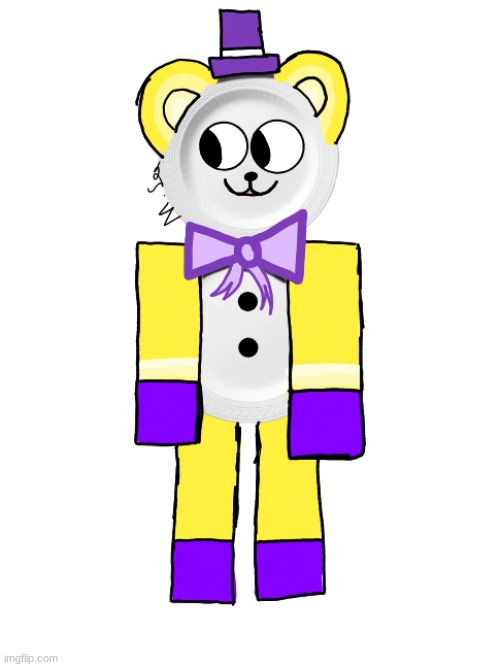 I Made a Paper pal Fredbear! | image tagged in fredbear | made w/ Imgflip meme maker