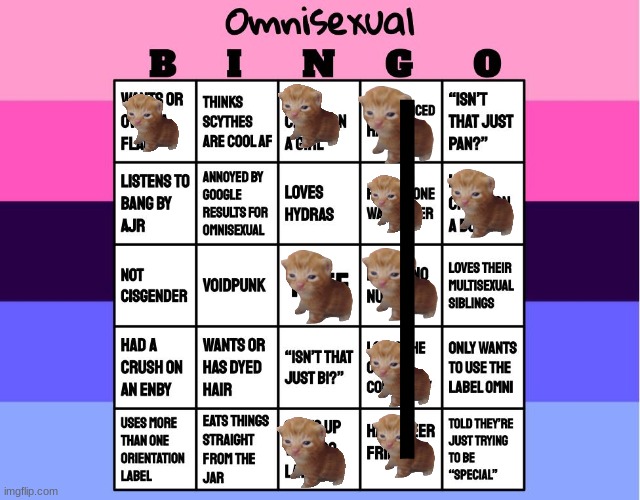 I'M GA- | image tagged in omnisexual bingo | made w/ Imgflip meme maker