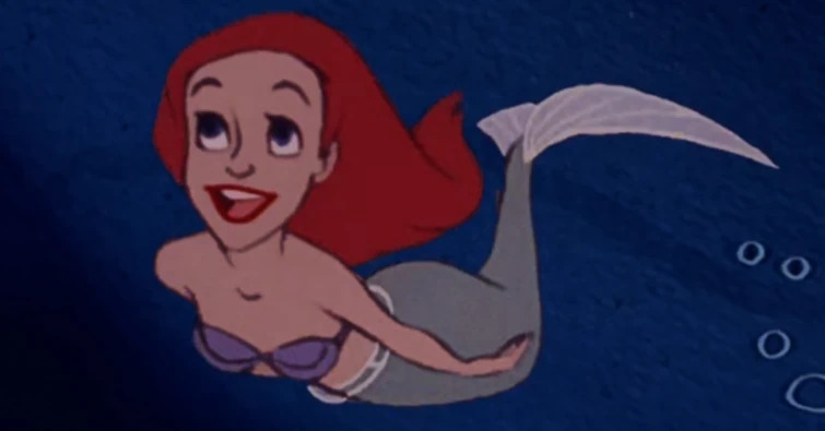 ariel swimming Blank Meme Template