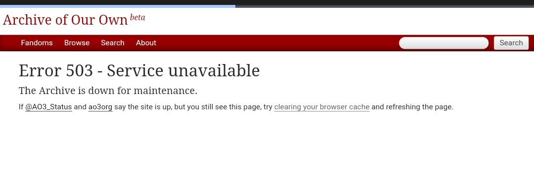 Ao3 error 503 Blank Meme Template