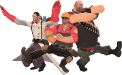 tf2 team dance Blank Meme Template