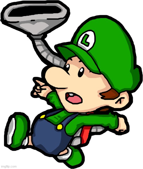 baby Luigi with Vacuum | image tagged in baby luigi with vacuum | made w/ Imgflip meme maker