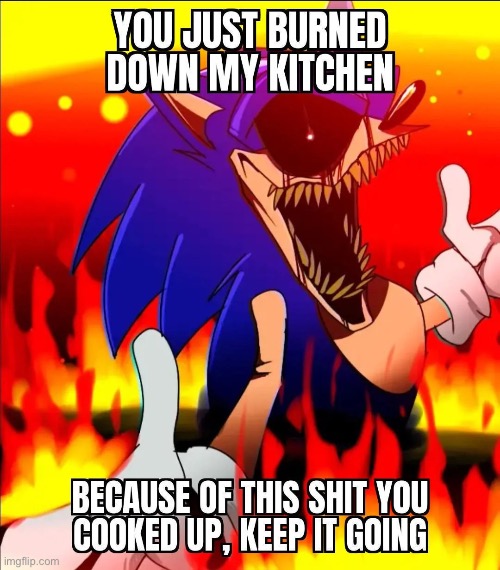 you just burnt down my kitchen but keep cooking bro | image tagged in you just burnt down my kitchen but keep cooking bro | made w/ Imgflip meme maker