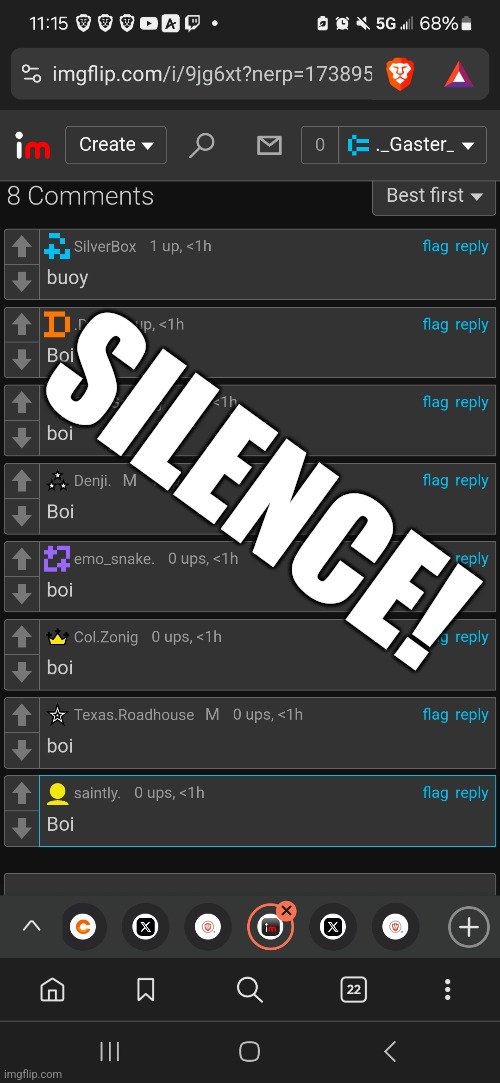 SILENCE! | made w/ Imgflip meme maker