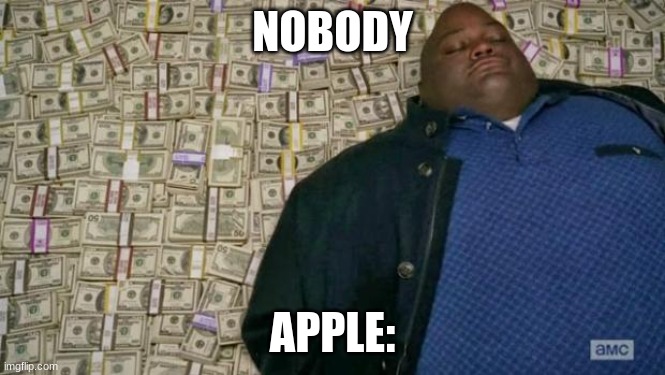 NOBODY APPLE: | image tagged in huell money | made w/ Imgflip meme maker