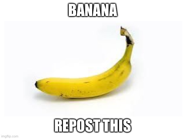 Banana | BANANA; REPOST THIS | image tagged in repost this | made w/ Imgflip meme maker