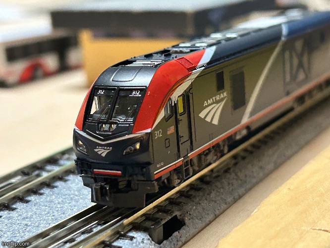 312 up close | image tagged in photography,model trains,trains,hobby,n scale,msmg | made w/ Imgflip meme maker