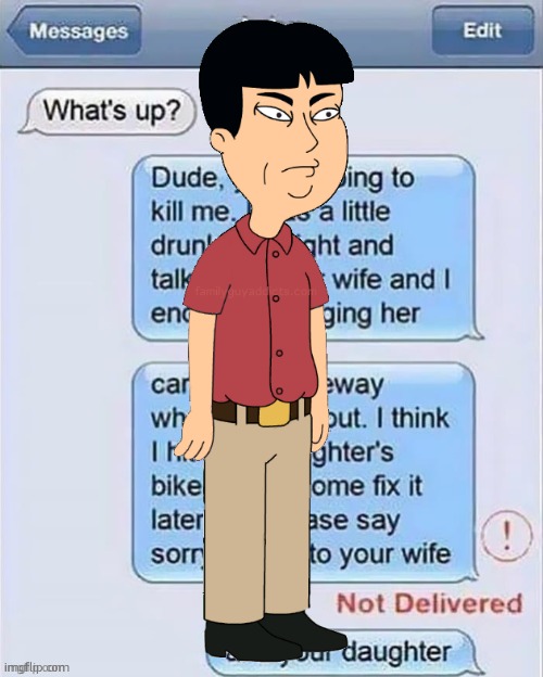 How do I get him off | image tagged in dude you're going to kill me | made w/ Imgflip meme maker