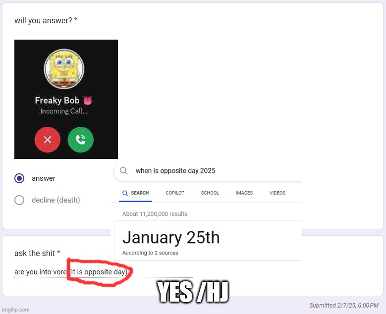 YES /HJ | made w/ Imgflip meme maker