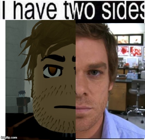 I have two sides | image tagged in i have two sides,deepwoken,roblox meme | made w/ Imgflip meme maker