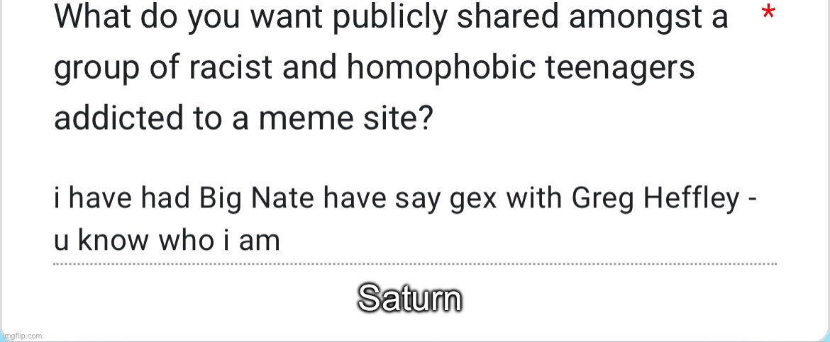 Saturn | made w/ Imgflip meme maker