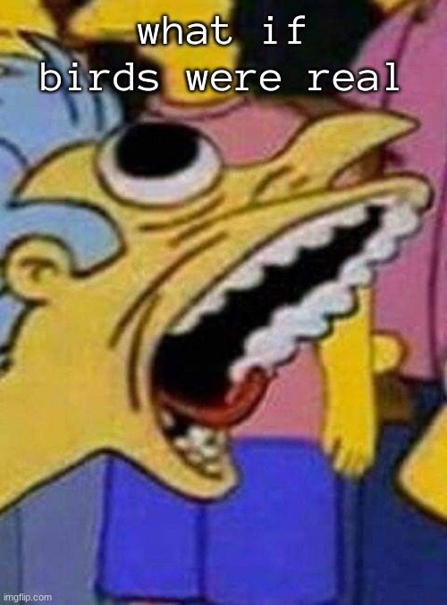 mr burn | what if birds were real | image tagged in mr burn | made w/ Imgflip meme maker