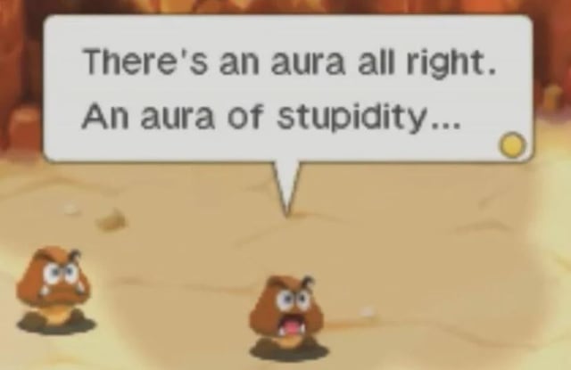 An Aura of Stupidity Blank Meme Template