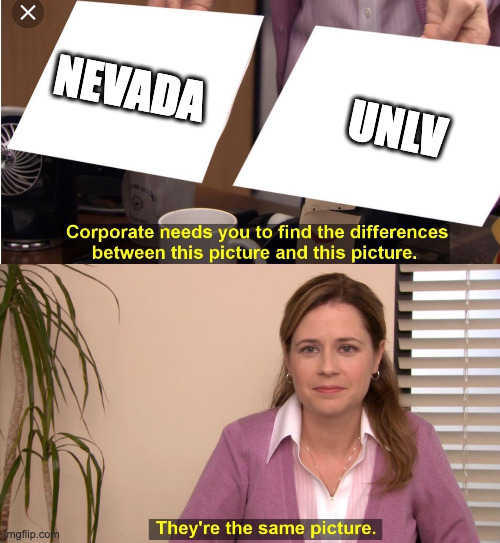 The Office Pam | NEVADA; UNLV | image tagged in the office pam | made w/ Imgflip meme maker