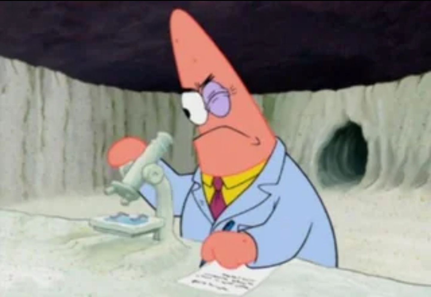 Patrick microscope Blank Meme Template