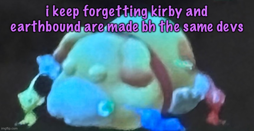 this has got to be one of my strongest hyperfixations ever like i changed my username to a kirby thing and lost of my posts are  | i keep forgetting kirby and earthbound are made bh the same devs | image tagged in eepmin,cinnabox announcement | made w/ Imgflip meme maker