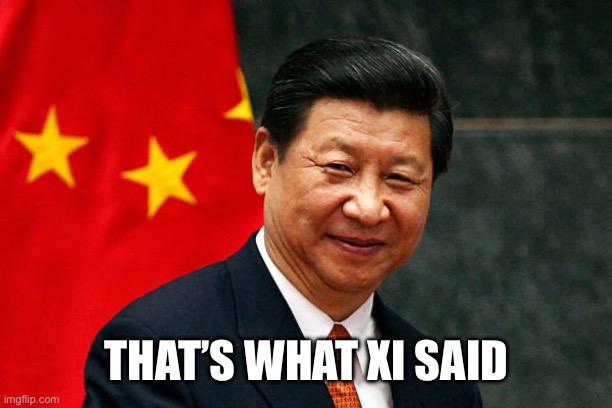 Xi Jinping | THAT’S WHAT XI SAID | image tagged in xi jinping | made w/ Imgflip meme maker