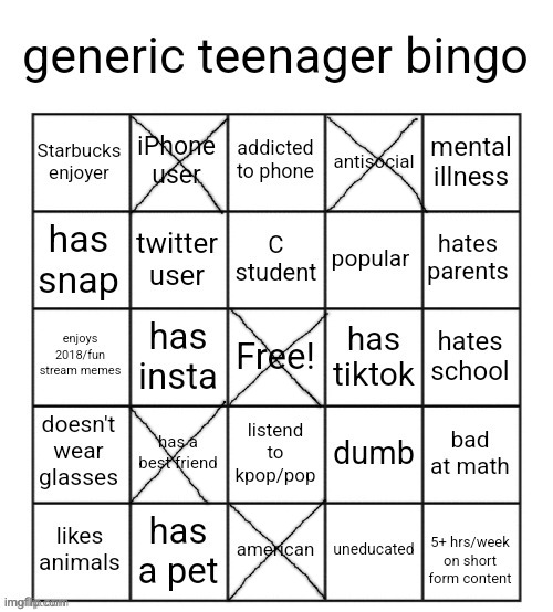 balls | image tagged in generic teenager bingo | made w/ Imgflip meme maker