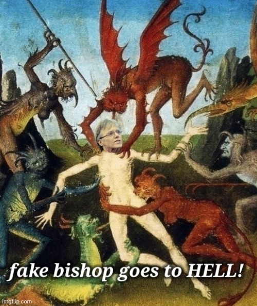 fake bishop goes to hell | image tagged in memes,hell,false teachers,mariann budde,lesbian,demons | made w/ Imgflip meme maker