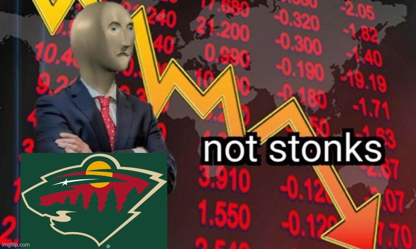 Wild can’t make it past Wild card. | image tagged in not stonks | made w/ Imgflip meme maker