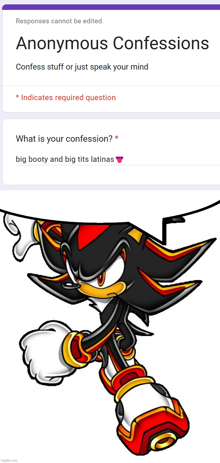 image tagged in shadow the hedgehog | made w/ Imgflip meme maker