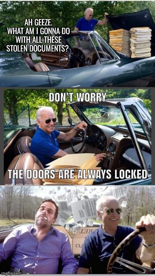 Biden car Blank Meme Template
