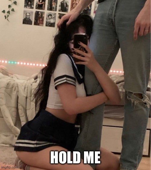 HOLD ME | image tagged in cosplay,hold on | made w/ Imgflip meme maker